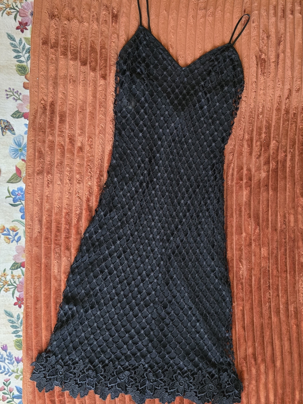 Dolce & Gabbana Black Lace-Trimmed Mini Dress - Picture 2 of 14